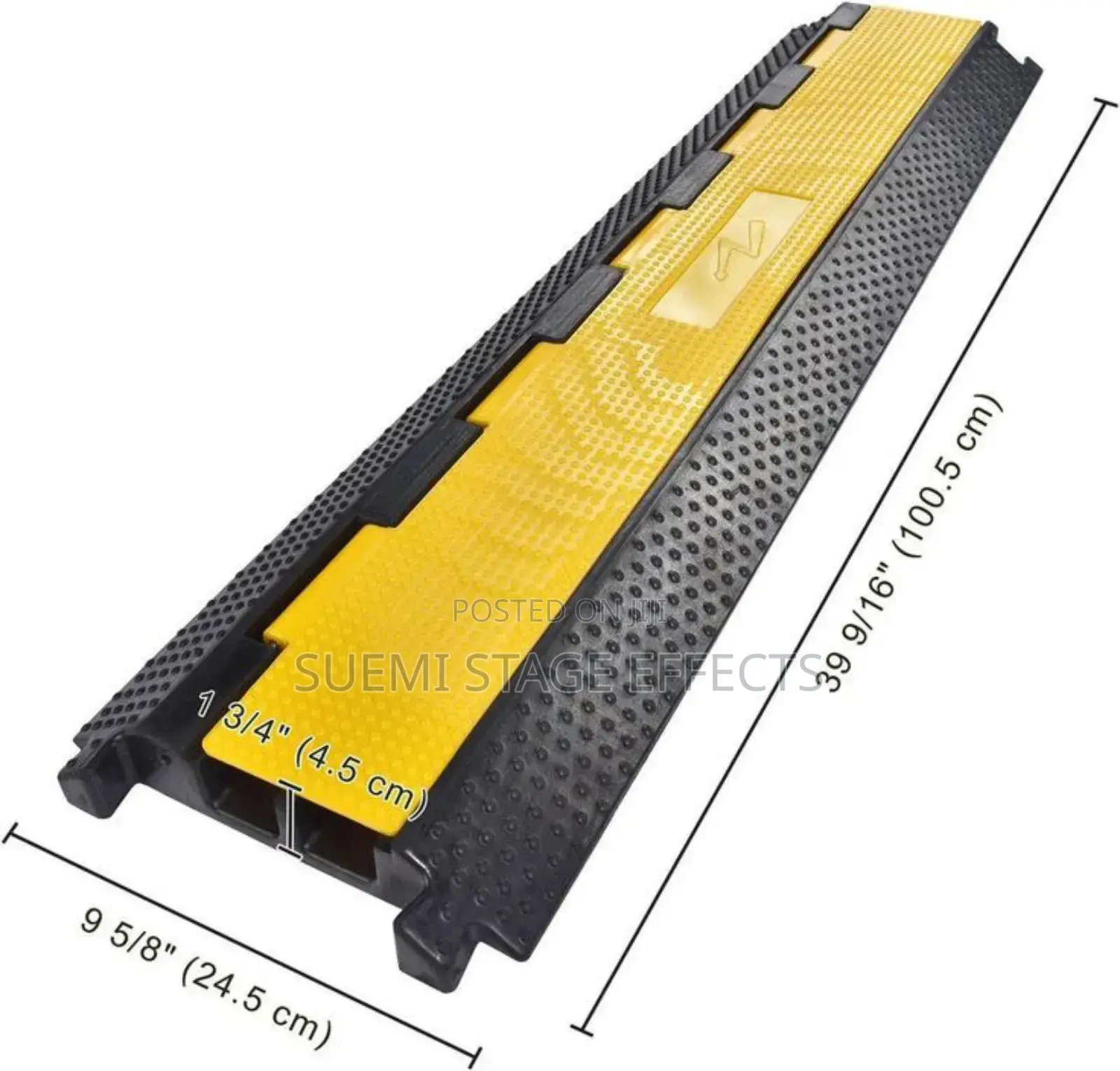1m 2-Channel Cable Ramp Protector – Heavy Duty Cable Cover