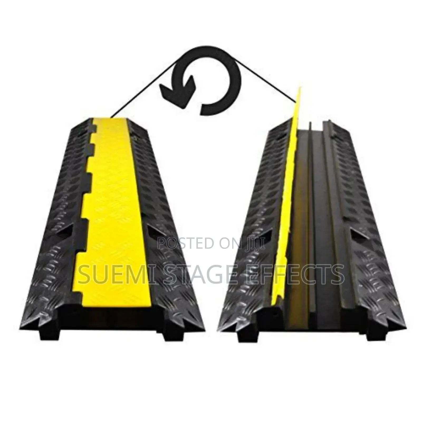1m Heavy-Duty 2 Channel Cable Ramp Protector – Durable Safe