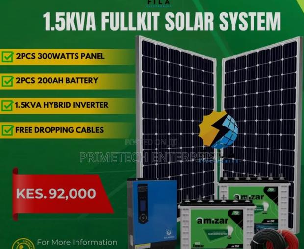 1.5kva Fullkit Solar System With Amizar Battery (Primetech) - main view