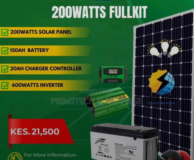 200watts Full Solar Kit With Ritar Battery (Primetech) - main view