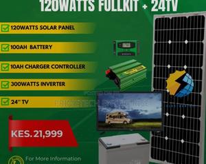 120watts Panel Full Solar Kit With 24" Tv (Primetech - thumbnail 2