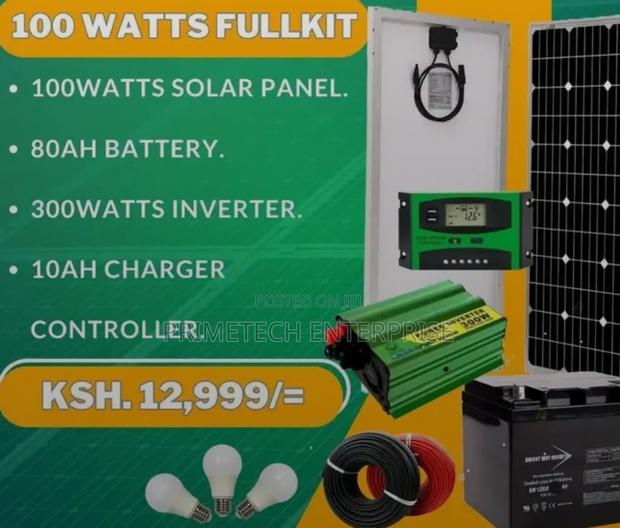 100watts Fullkit Solar System With 300w Inverter Primetech) - main view