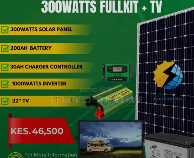 309watts Fullkit Solar System With Ritar Battery and 32" Digital Tv - main view