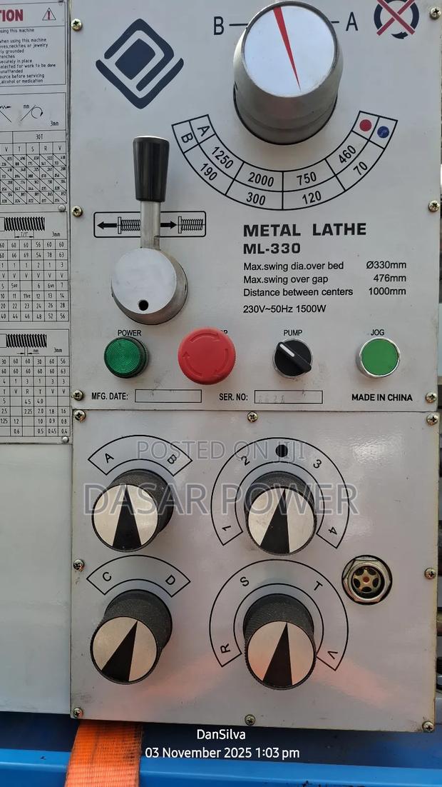 Ml330 Metal Lathe Machine. - thumbnail 4