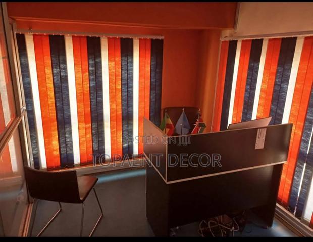 Black Orange And White Window Curtain Blinds For Privacy
