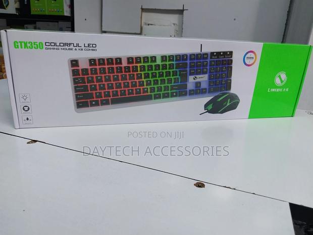 The Gtx350 Colorful Led Gaming Mouse Kb Mouse Combo.