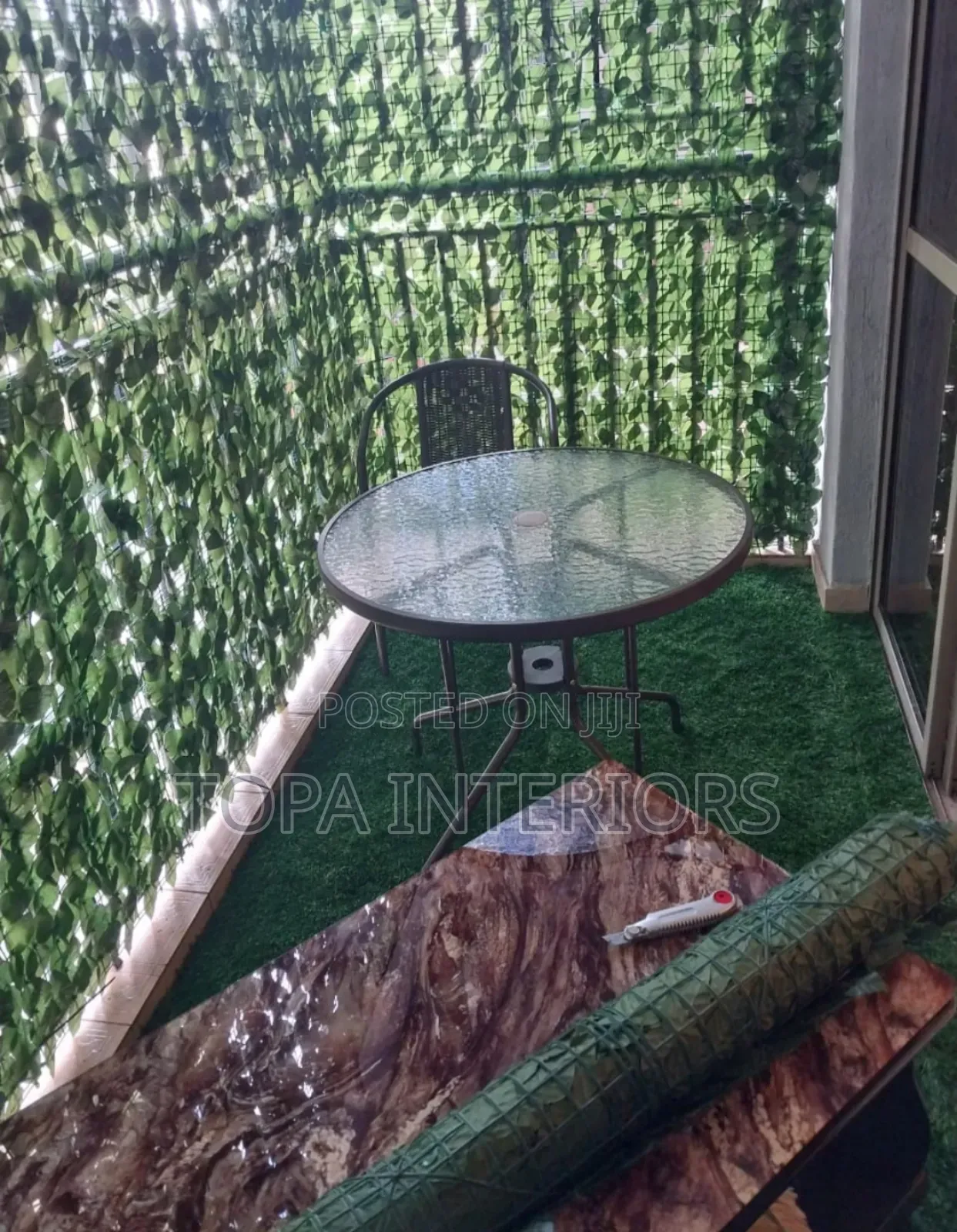 Luxury Balcony Leafy Green Artificial Privacy Fence