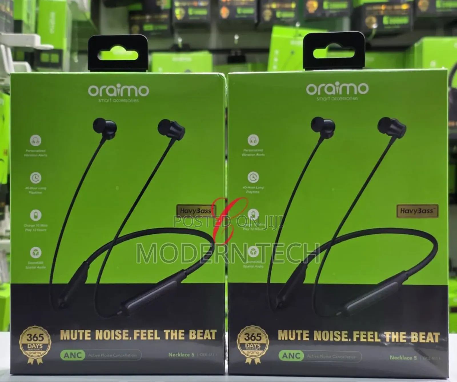 Oraimo Necklace 5 Oeb-611 Anc 40hrs Neckband 