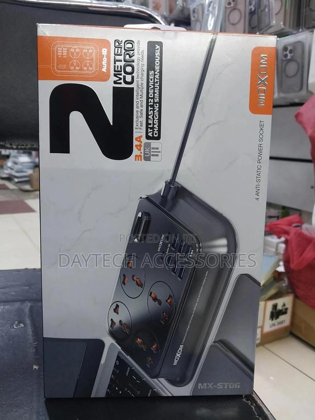 Moxom Mx-St06 6 Usb Ports + 2 Pd Type-C + 4 Universal Power Socket - thumbnail 3