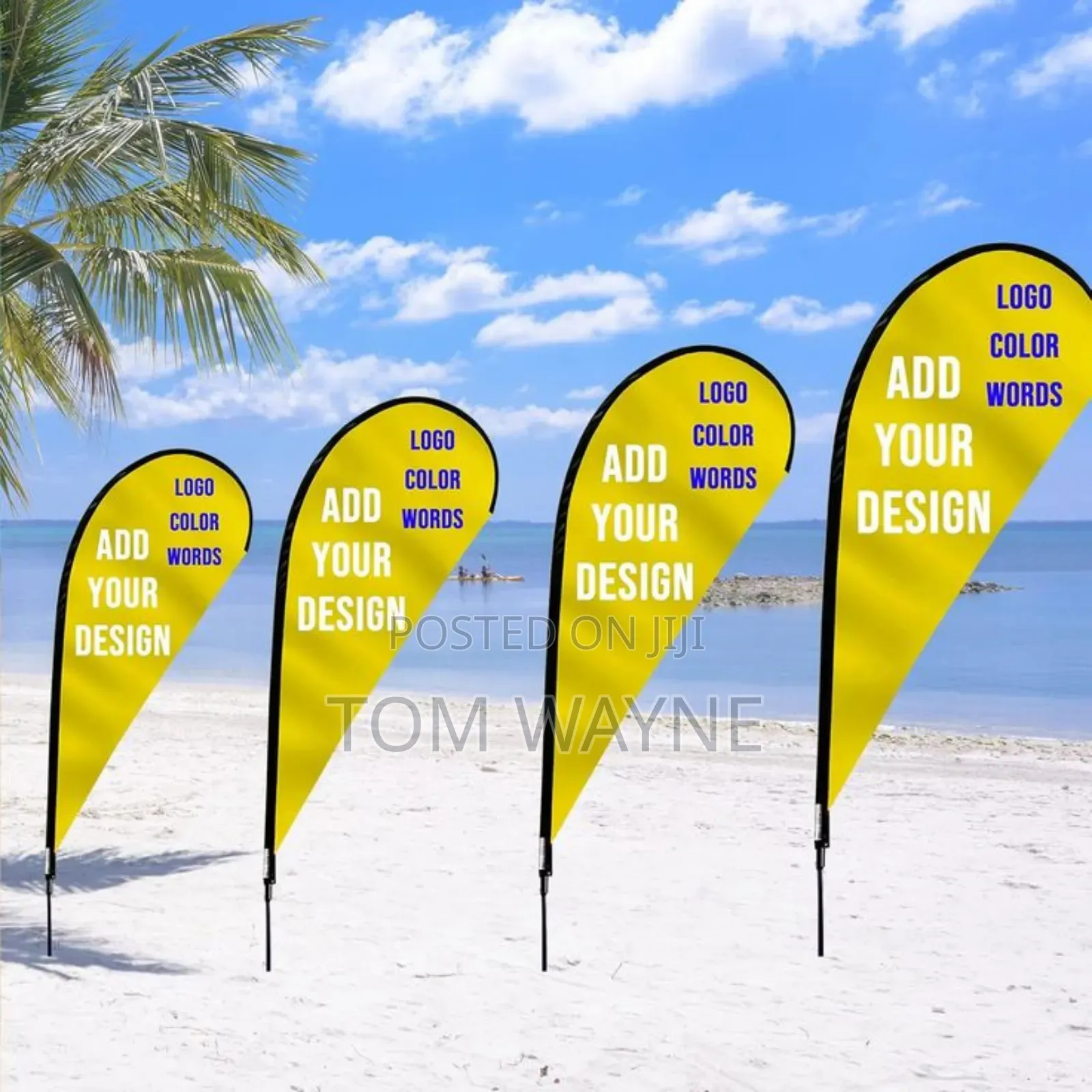 Custom Teardrop Flags for Business Personalized Beach Flags Banners