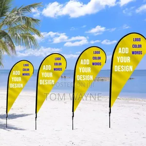 Custom Teardrop Flags for Business Personalized Beach Flags Banners