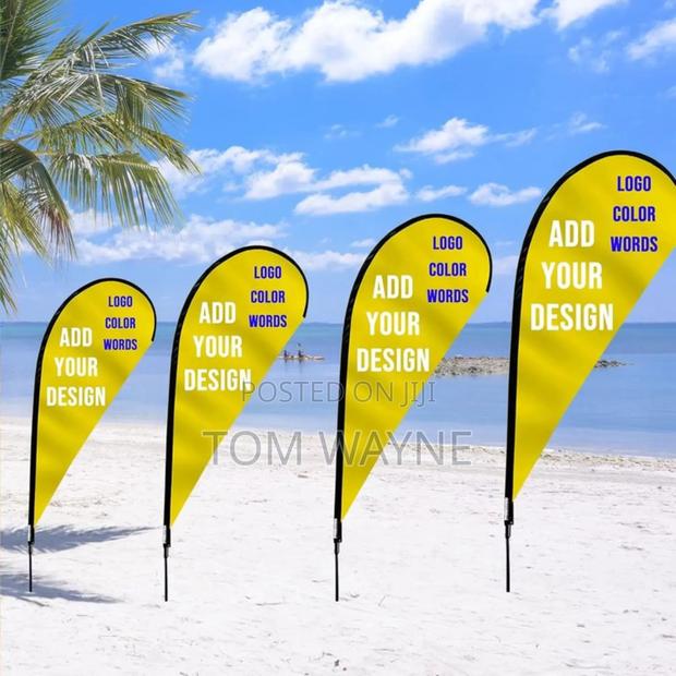 Custom Teardrop Flags for Business Personalized Beach Flags Banners - main view