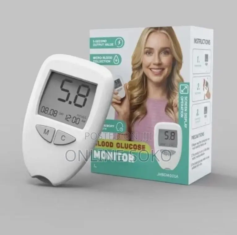 Portable Digital Blood Glucose Meter Kit With 50 Test Strips