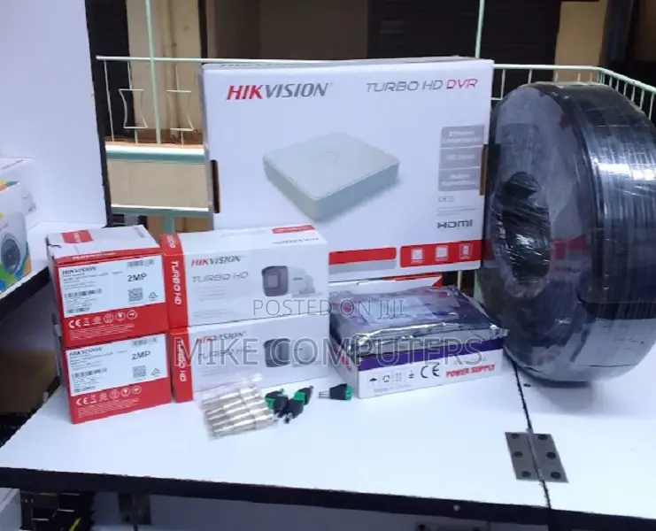 1080p Full Hd 2 Hikvision CCTV Cameras Kit With Night Vision System