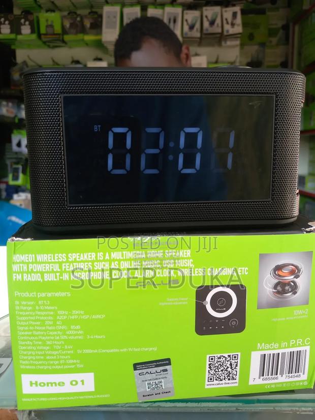 Bluetooth Speaker With a Digital Alarm Clock and Wireless Charging. - thumbnail 2