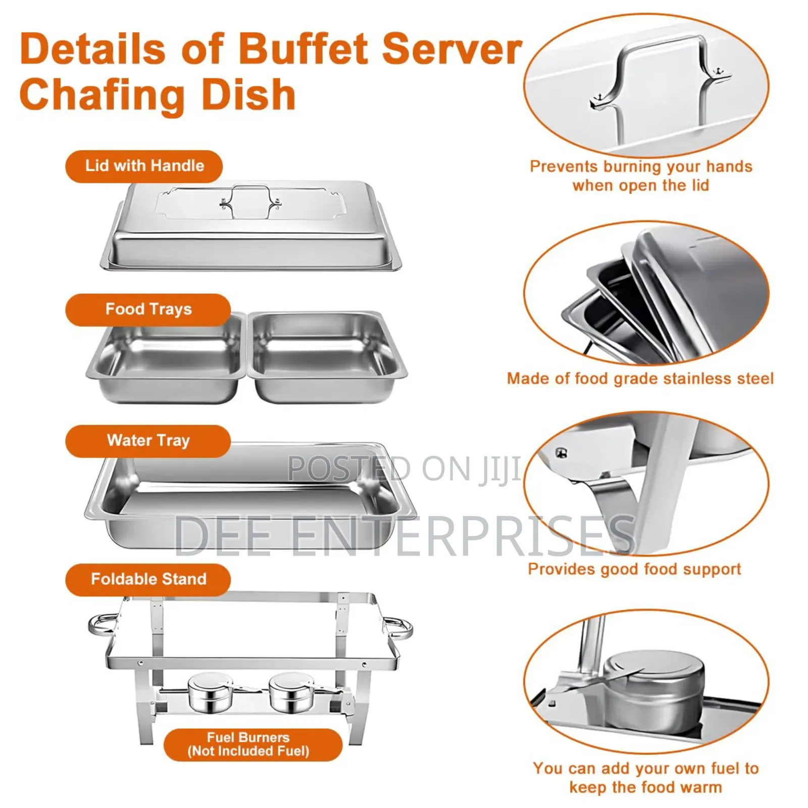 High Quality Stainless Steel 12l Chaffing Dishes
