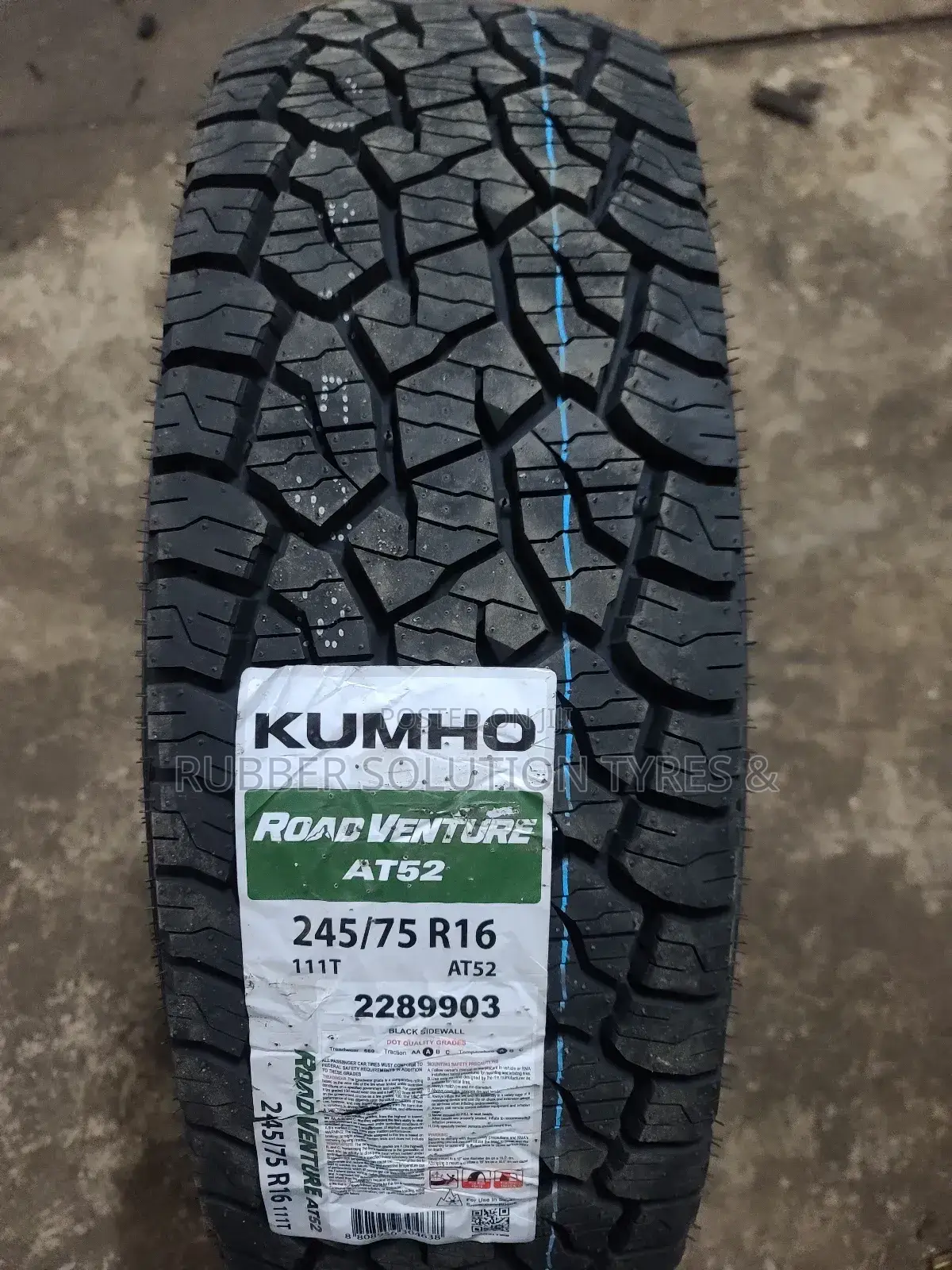 245 /75 R16 Kumho Tyres Road Venture a/T52 All-Terrain