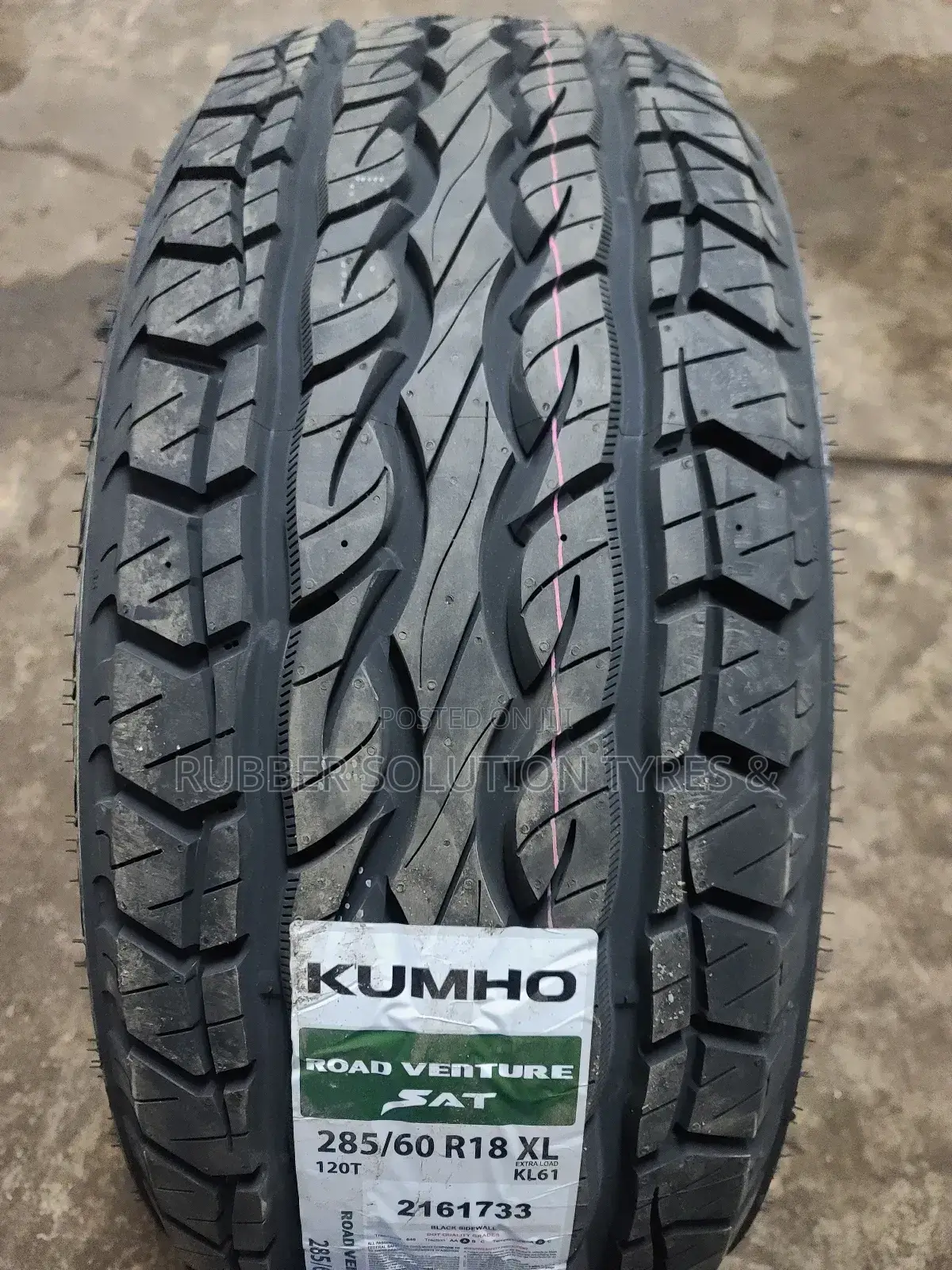285/60r18 Kumho Tyres 120t X/L Kl6 Road Venture