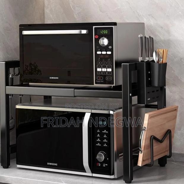 High Quality 1 Tier Modern Metallic Rust-Free Microwave Stand