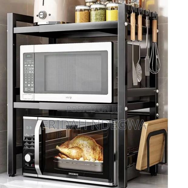 *Expandable 2 Layer High Quality Modern Microwave Stand - main view