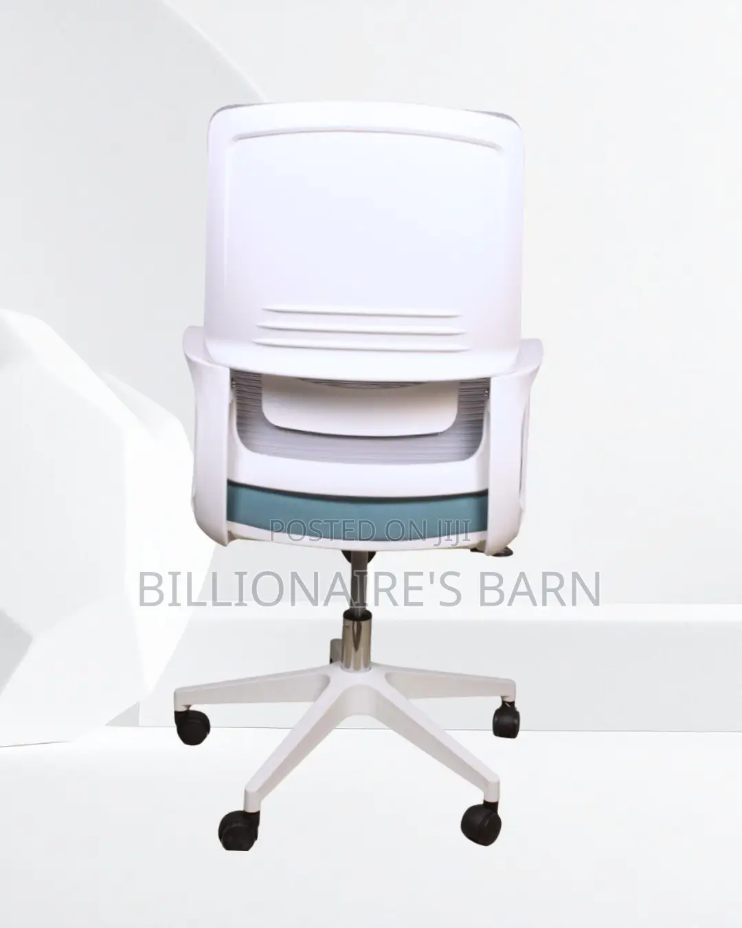 Space-Saving Plush White | Chair | Perfect for Home Office