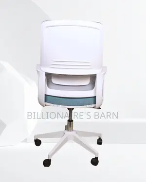 Space-Saving Plush White | Chair | Perfect for Home Office