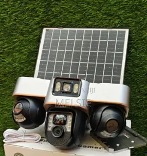 Triple Three Lens Security Camera Solar Powered 4g Night Dual Lens
