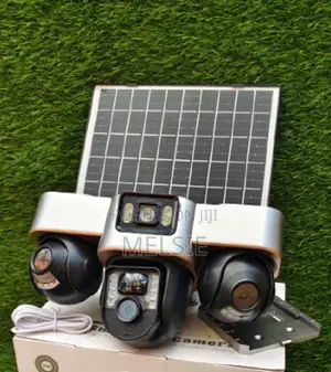 Three Lens Security Camera Solar Powered 4g Solar Camera