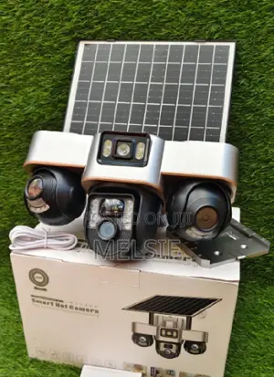 V380 Triple Lens Three Screens Camera Solar Rotatable Camera