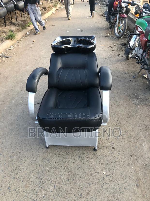 Painted Silver Base Shampoo Sink - main view