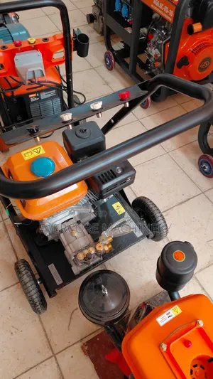 Petrol Powered Highpressure Washer Machine With Nozzles.