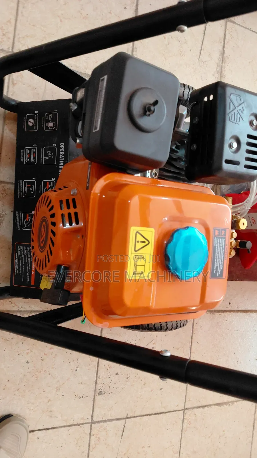Petrol Powered Highpressure Washer Machine With Nozzles.