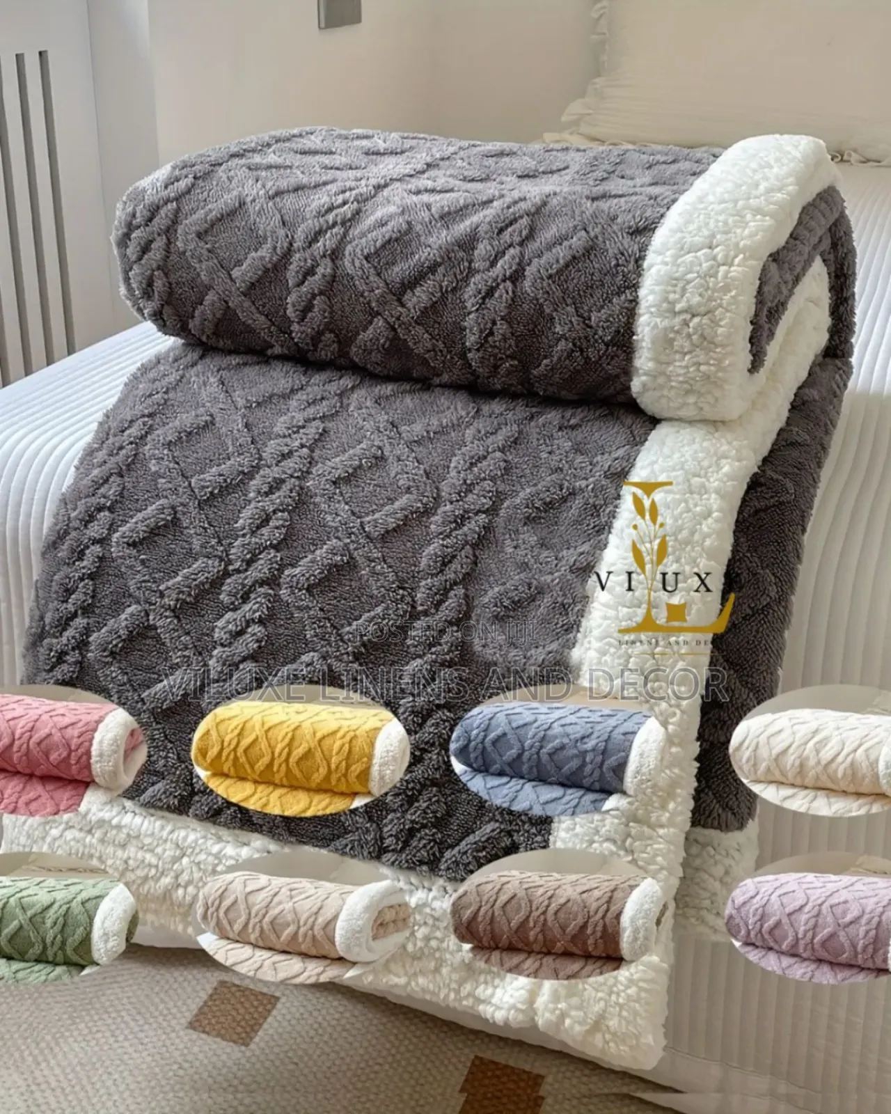 Luxe Sherpa Double Sided Fleeceblanket