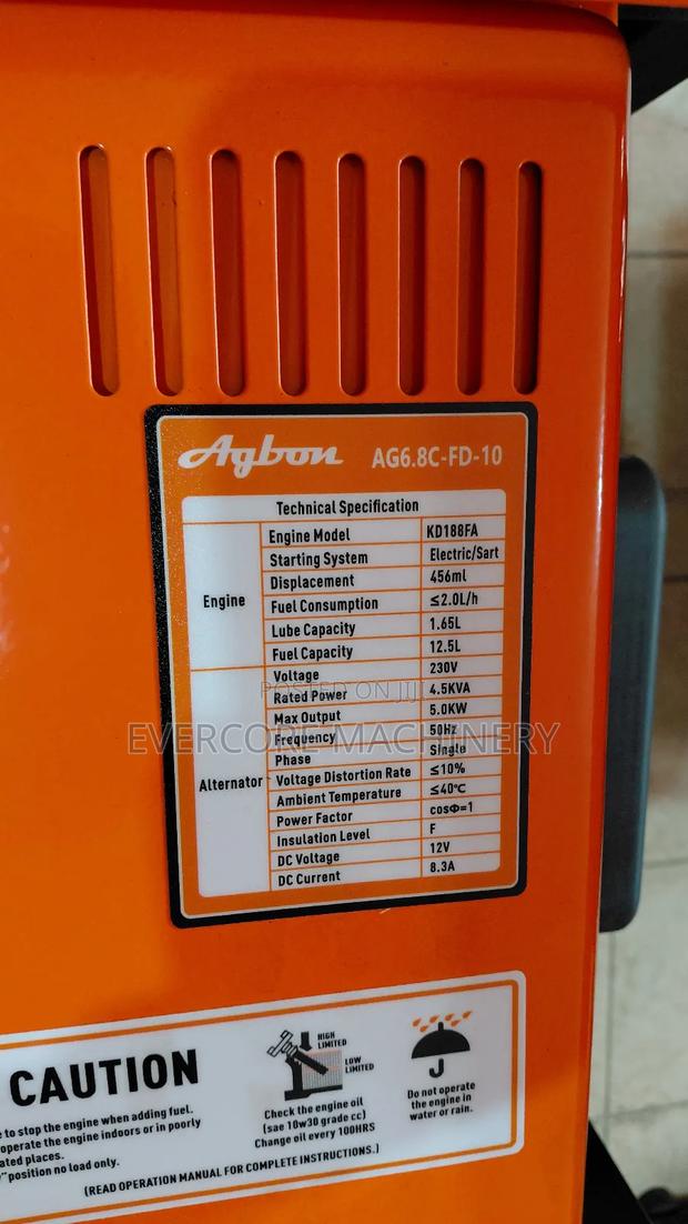 Agbon Italy Diesel 5kva Generator Single Phase. - thumbnail 2