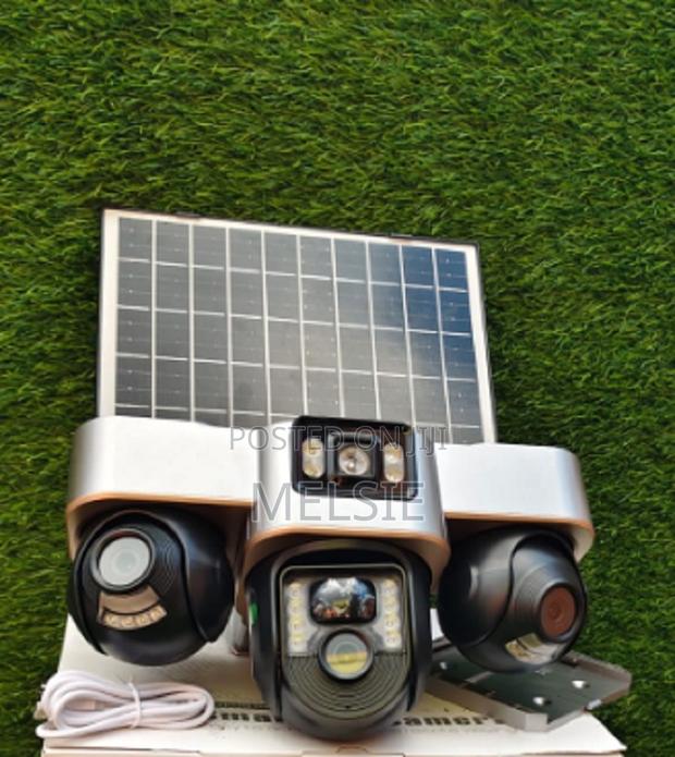 V380 4g Solar Security Camera – Dual Lens Rotatable Triple Lens Cam - main view