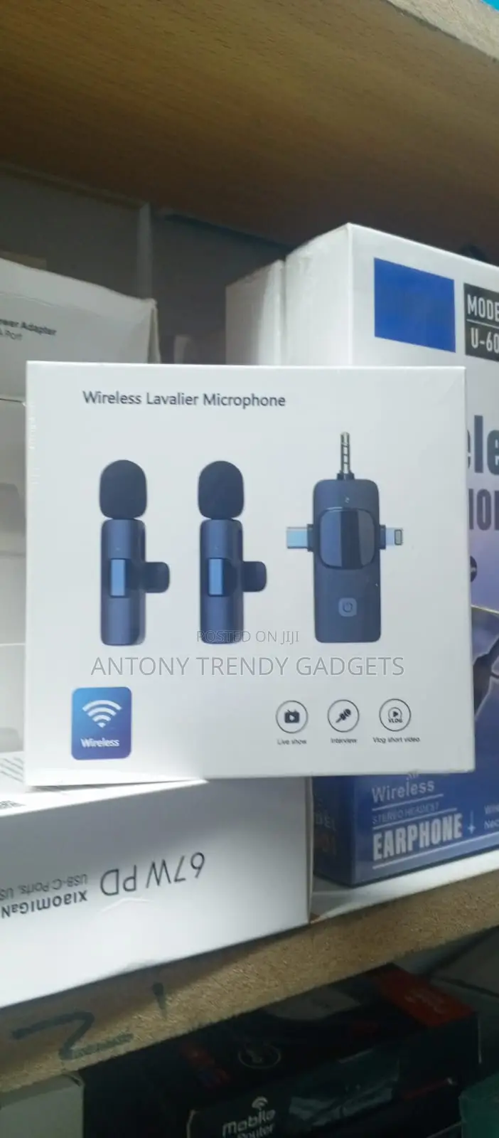 Dual Wireless Lavalier Microphone Plug & Play Noise Cancelling