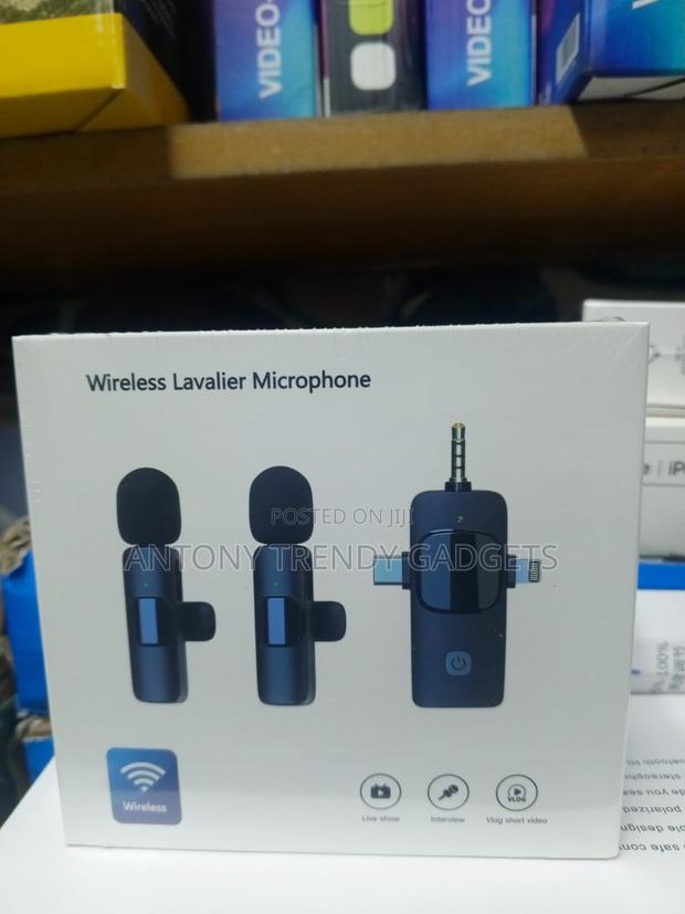 2-in-1 Wireless Lavalier Mic System For Clear Audio & Streaming