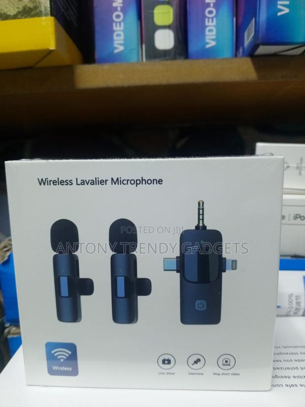 2-in-1 Wireless Lavalier Mic System For Clear Audio & Streaming - thumbnail 2