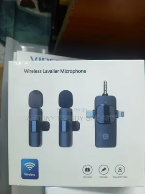 Wireless Lavalier Mic Dual Set With Long Battery & Noise Filter