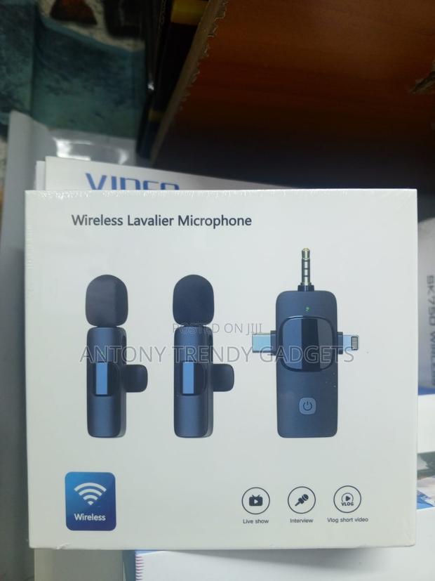 Wireless Lavalier Microphone (Dual Mic System) - main view