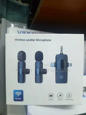 Wireless Lavalier Microphone (Dual Mic System)