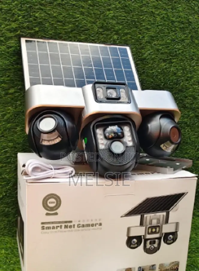 V380 4g Solar Security Camera – Dual Lens, 4mp Rotatable Camera