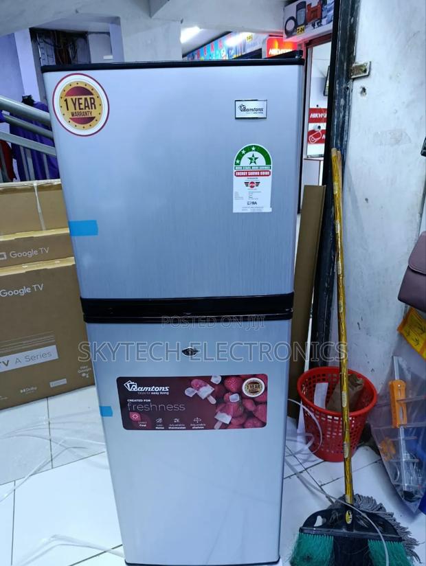 Ramtons Double Door Refrigerator 138lt Silver -(Rf/349)