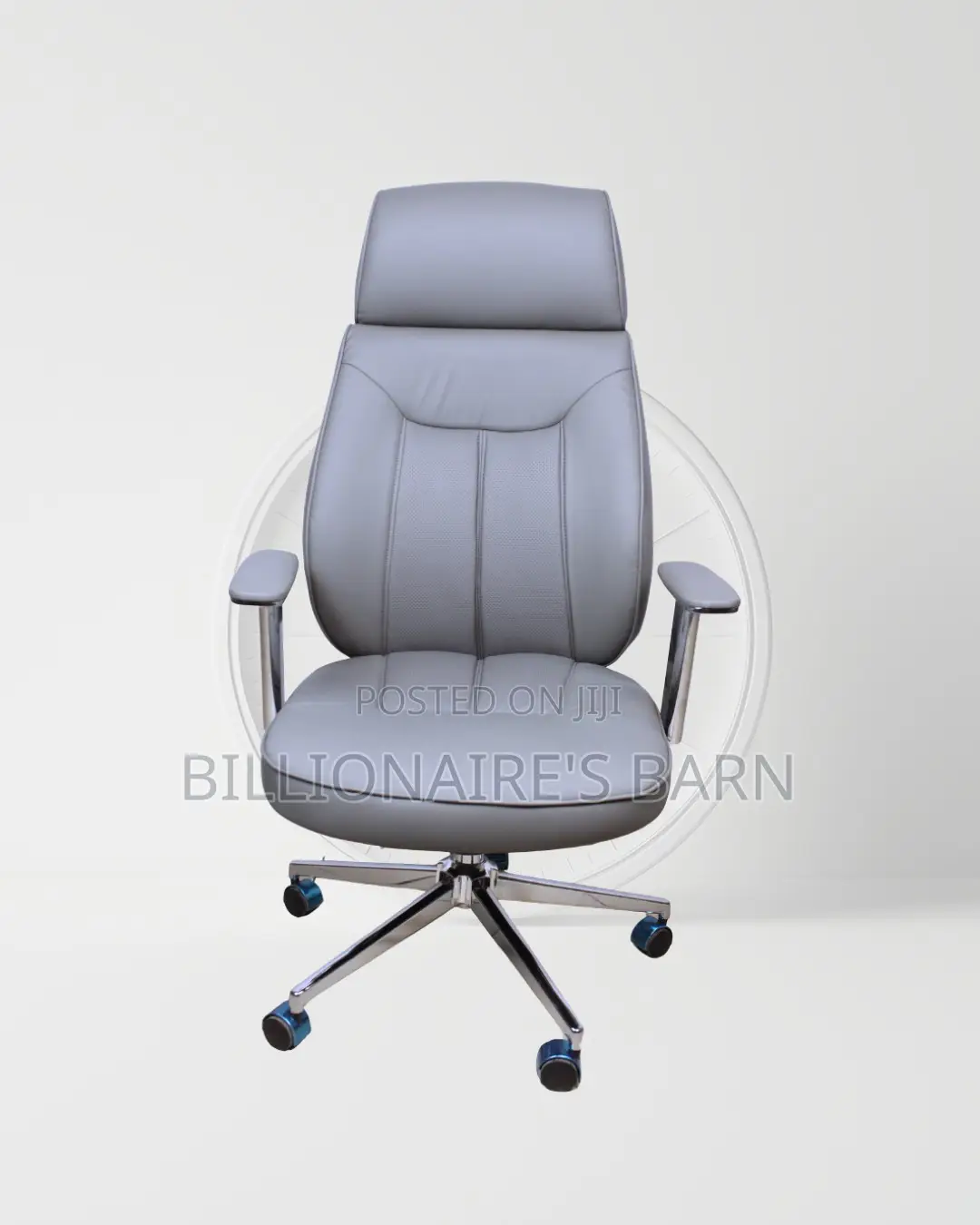 Breathable Grey Office Leather Executive | Nairobi Delivery Guaranteed