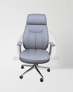 Breathable Grey Office Leather Executive | Nairobi Delivery Guaranteed
