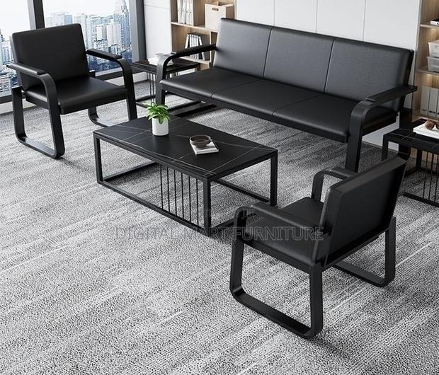 Office Sofa: Smooth Leather Sofa High Quality Materials - thumbnail 5