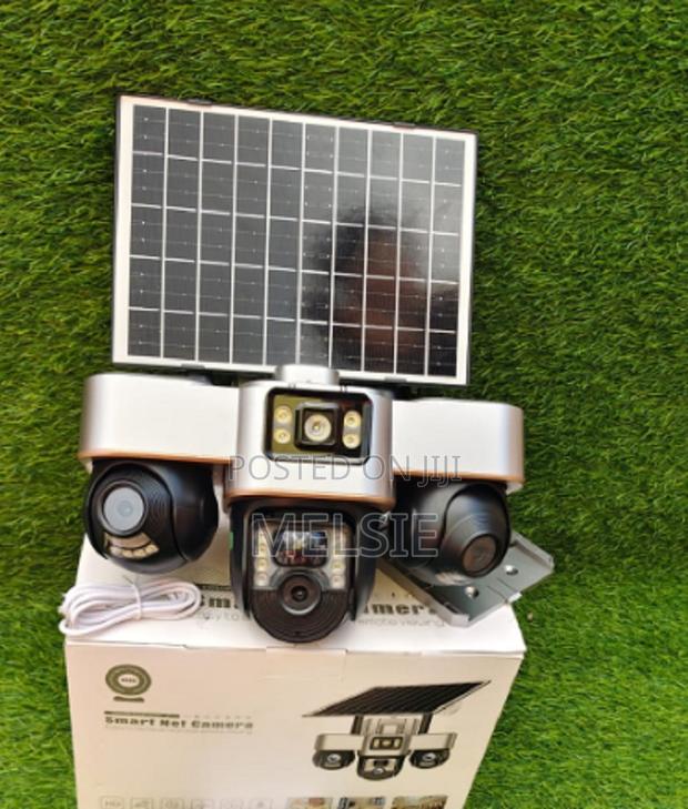 PTZ Triple Lens 4g Camera V380 Solar PTZ Security Camera