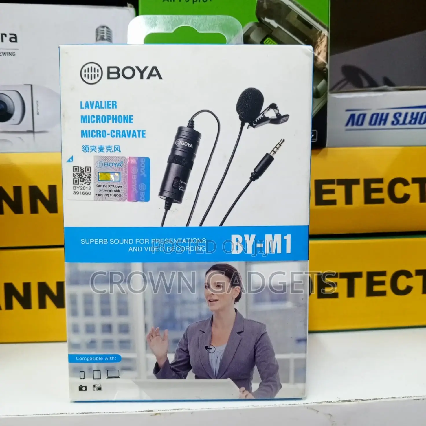 Original Boya by-M1 Clip-on Mic for Dslr, Smartphone Pc