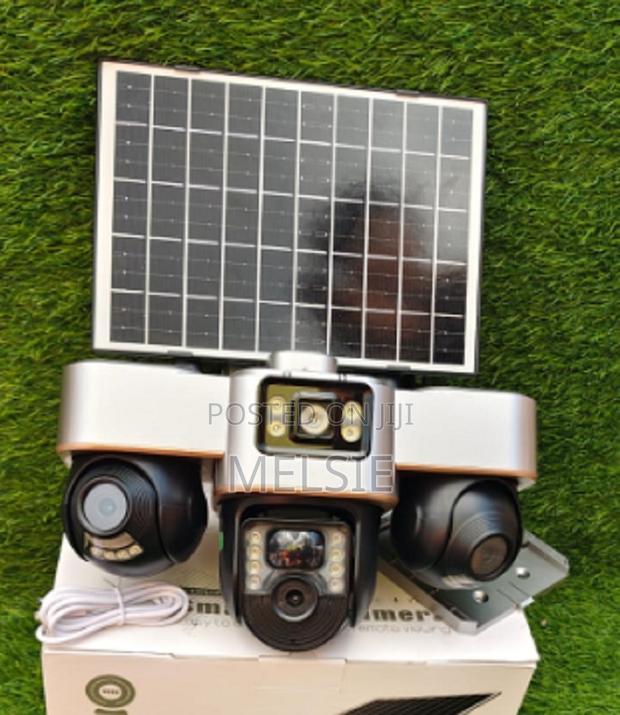 V380 Solar PTZ Triple Lens 4g Camera Solar Panels CCTV Camera