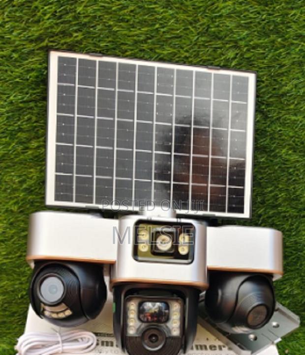 New V380 4g 3 - Lens PTZ Camera With Solar Triple Light - main view